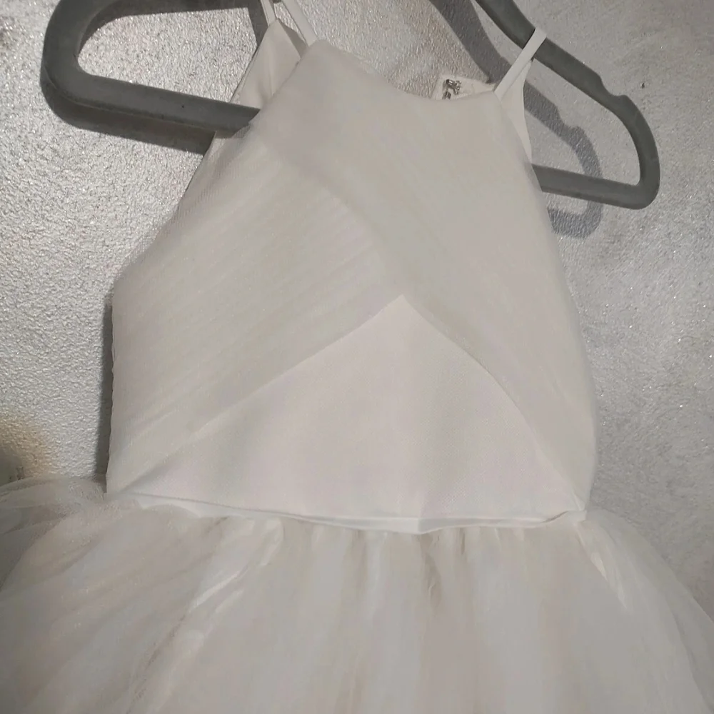 J.O.A. Cream Tiered Halter Sundress for Weddings - Picture 2 of 5